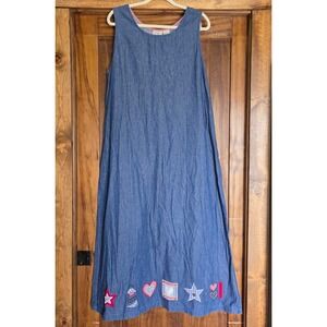 Vintage Koret city blues 100% cotton denim american theme stars XL‎ sleeveless